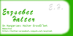 erzsebet halter business card